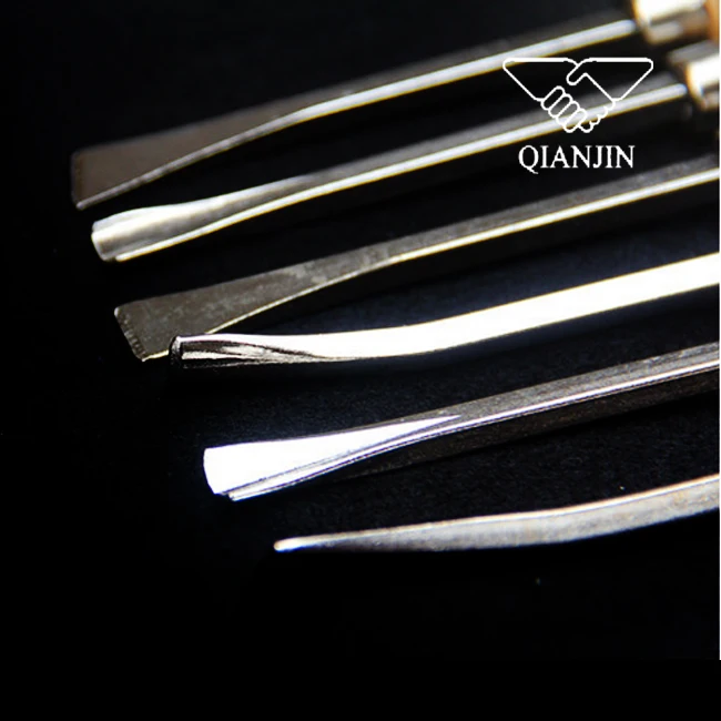 QJ-C01A 6PSC Wooden Handle Carving Chisel Set