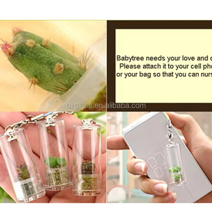 OXGIFT Wholesale custom cactus Plants cell mobile phone strap