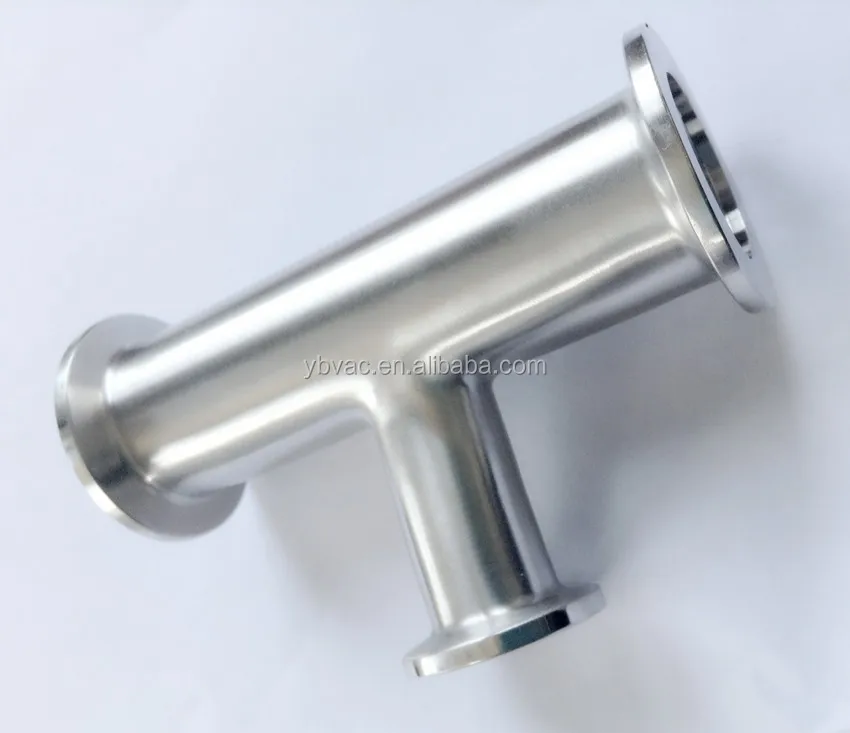 KF reducing tees with vacuum flange KF40 SS304