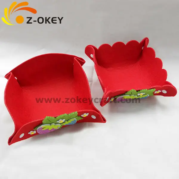 
customized Practical Fruit Bowl Can Unfold Made Of Felt With Low Price 
