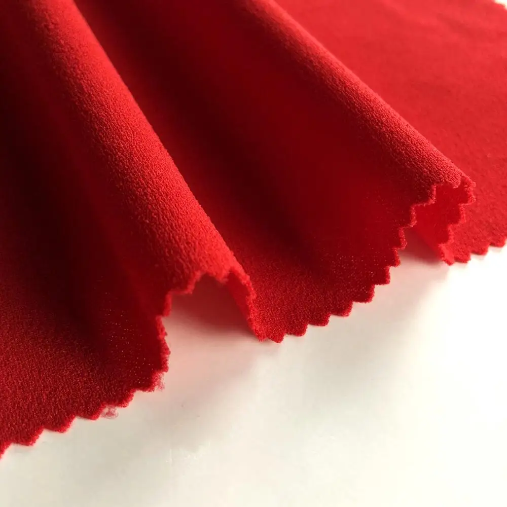 
Best Quality Scuba Sandwich Crepe Fabric Polyester Knit Price Kg Plain Dyed 