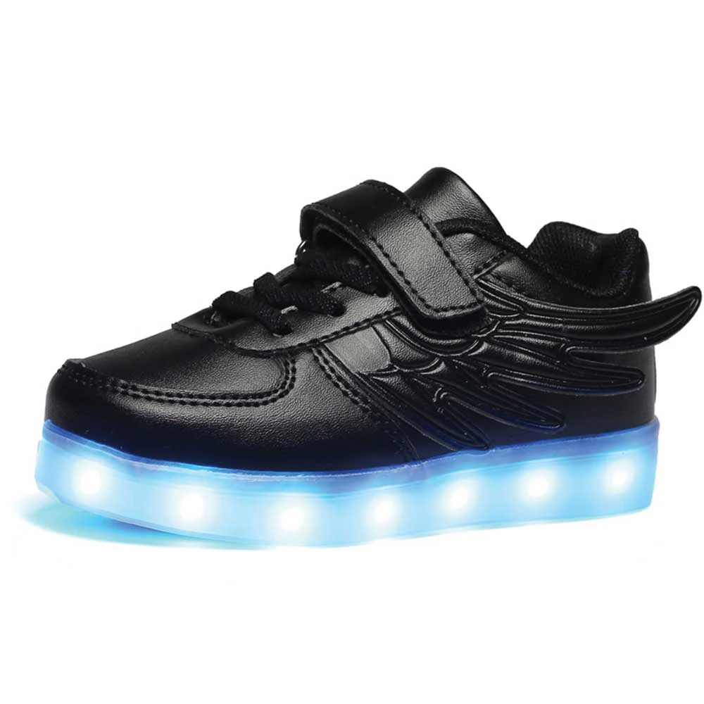 New Kids Led Sneakers boys Girls Stripe Sport Running Shoes Baby Lights Fashion Sneakers Children Luminous Casual Shoes