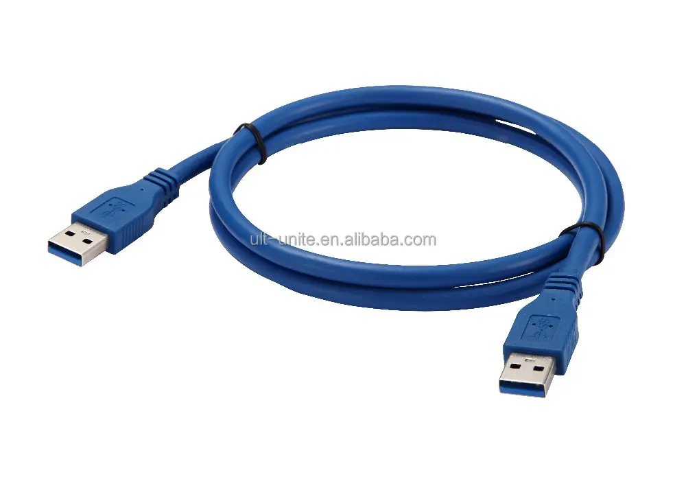 Factory price Blue 1.0m USB3.0 Male to Male pvc usb 3.0 data link cable