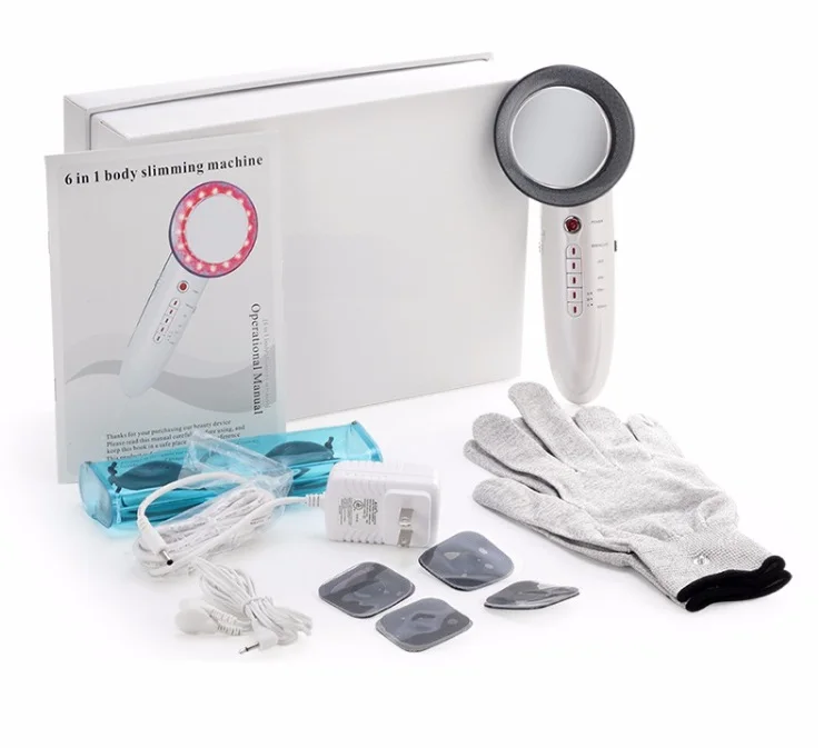 
6 In 1 EMS Ultrasonic LED Facial Body Beauty Machine Therapy Anti Cellulite Massager 