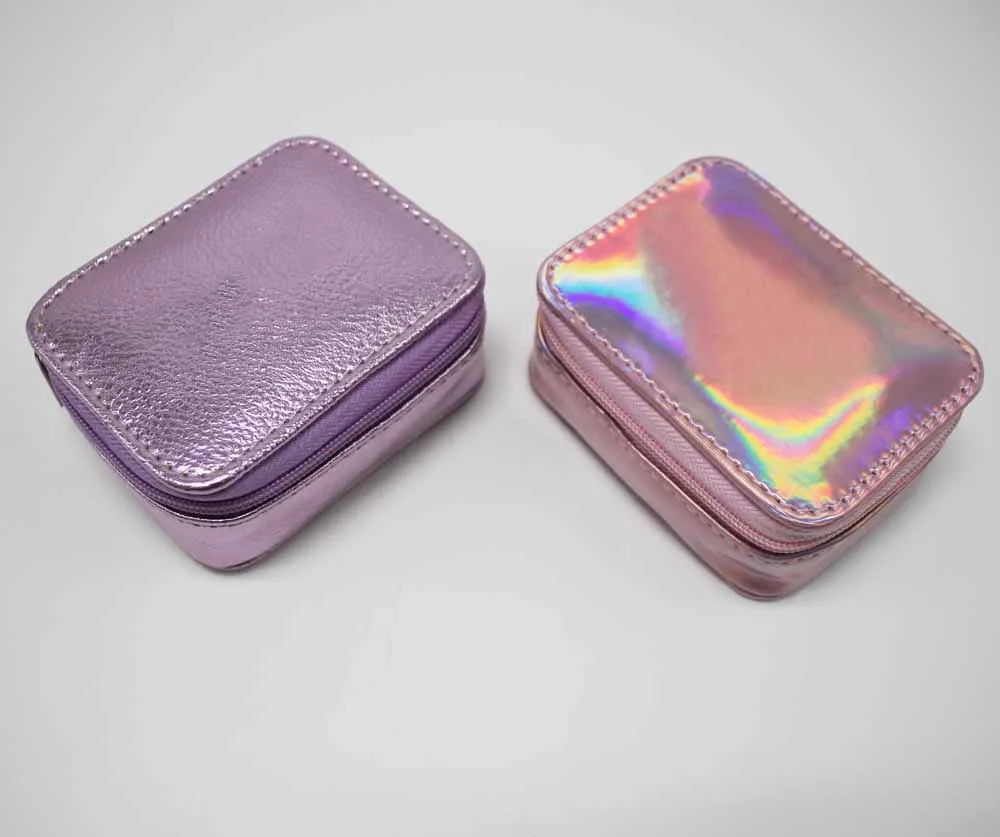 Лидер продаж, Женский дорожный футляр для таблеток, Лазерная Коробка для таблеток из искусственной кожи, органайзер, упаковочный Органайзер, сумка для таблеток