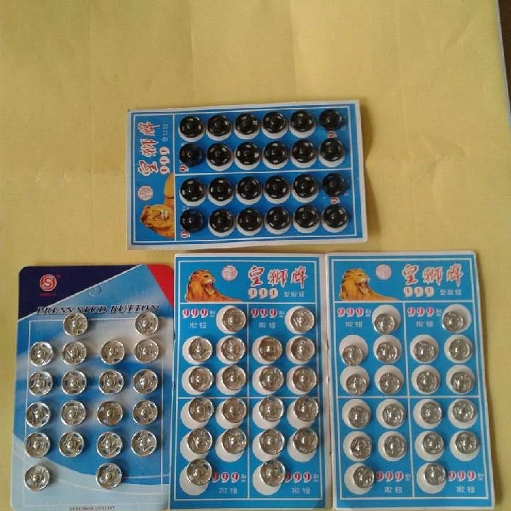 Wholesale silver/ black color metal button seagull brand snap fastener