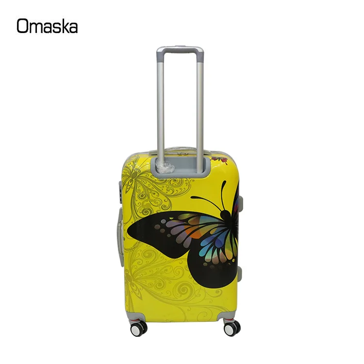 New Models 3 Pcs Set China Supplier Unique Butterfly Travel Carry On ABS Case Hard Shell Luggage