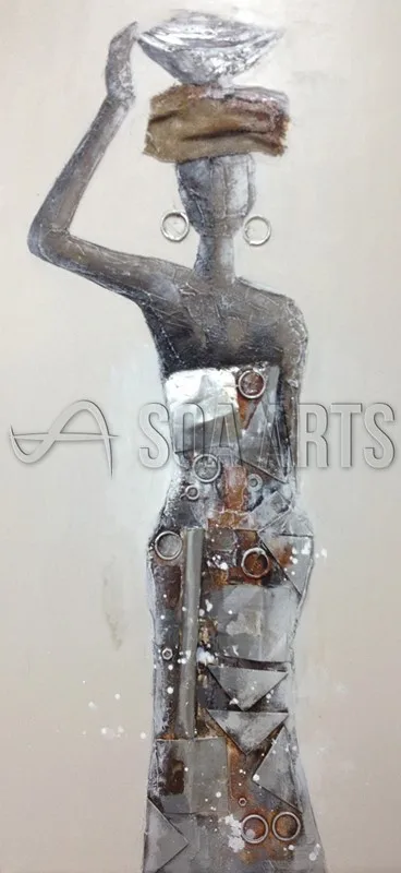 Abstract 3D African women oil painting