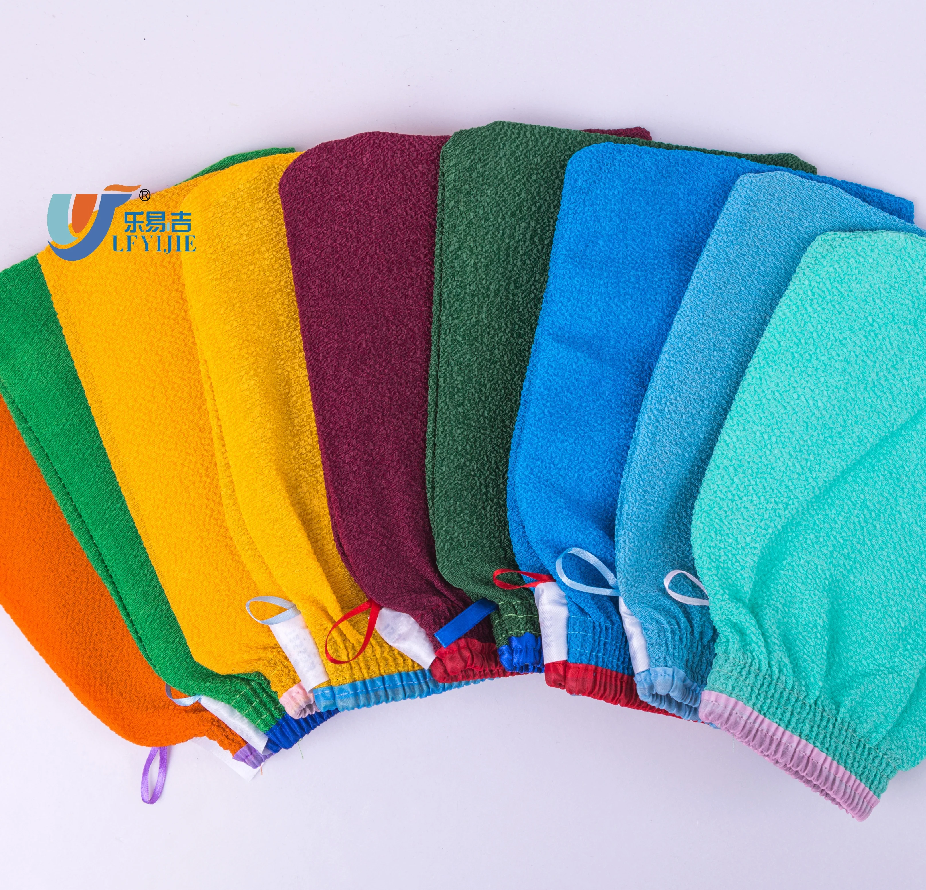 
Factory Supply OEM 100% Viscose Rayon Moroccan Bath Mitt Fabric For ExfoliatinScrub Bath Glove Exfoliating Hammam Kessa Gloves 
