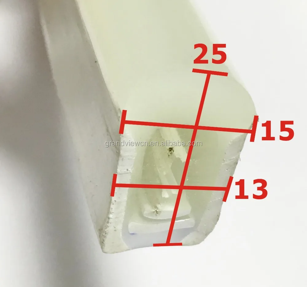 
15*25mm 110V LED Neon Flexible Rope Light of single side with 2835 SMD 