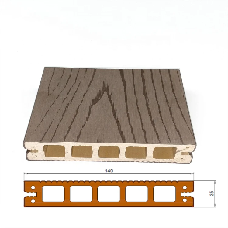 European Design  No Fading UV Resistance  Outdoor PVC Co-extrusion  WPC Deck