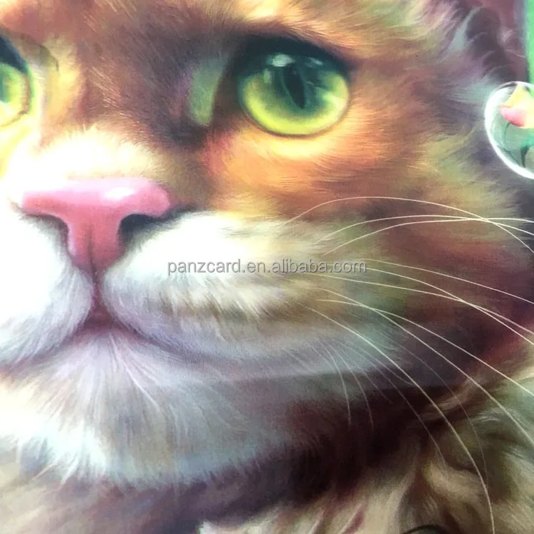 Customzied 3D lenticular poster printing flip 3d postcard lenticular animals 3D lenticular picture 3D flip pictures for table