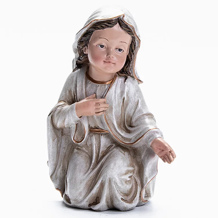 Hand Painted Resin Christmas Nativity Set Religious Figurines