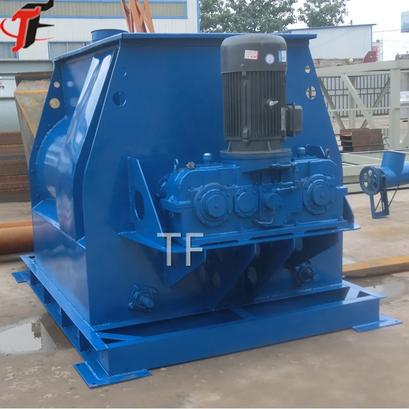 Biaxial Agravic Mortar Twin Shafts Cement Powder Paddle Mixer