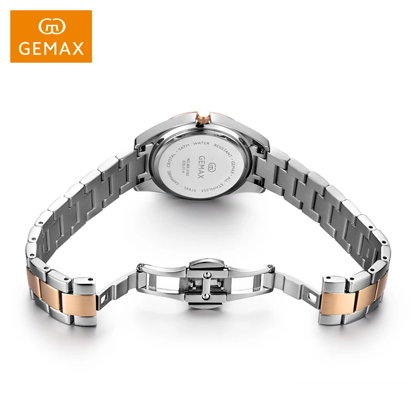 Top quality wholesale OEM ODM women classic business watch stainless steel auto date lady wristwatches