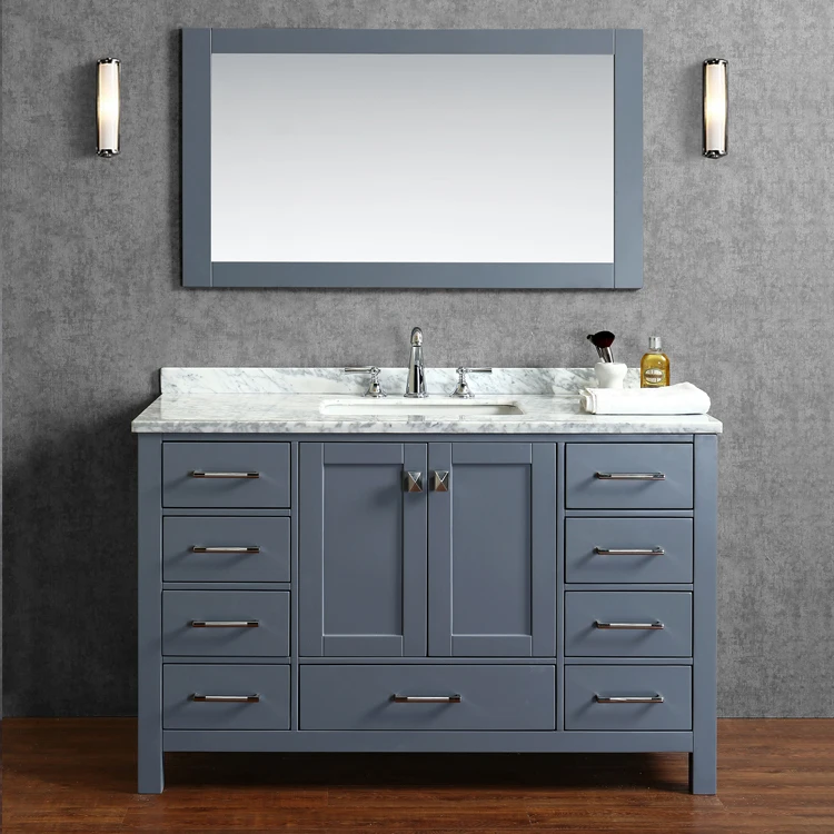 48 inch solid wood modern bathroom vanity