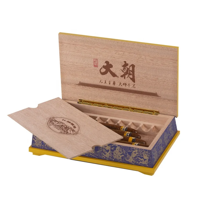 
High End Luxury Cigar Boxes Factory Customize Unique Design Cigar Wooden Box 