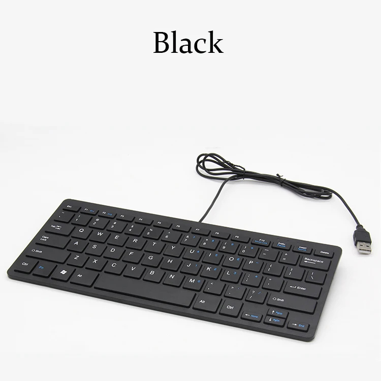 Factory Price 78 Keys Mini White Wired Keyboard small keyboard For PC and Laptop