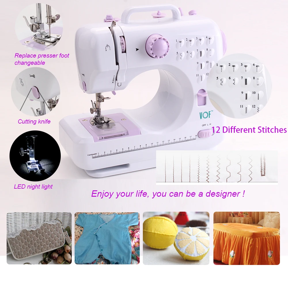 VOF FHSM 505 wholesale china price household leather electric mini sewing machine factory