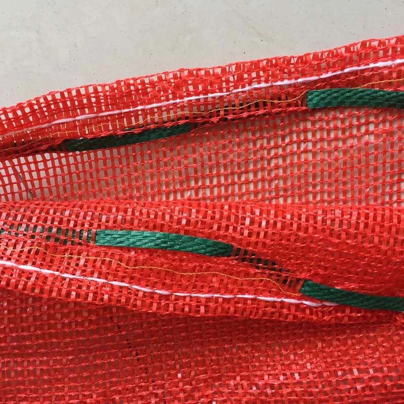 25 kg leno mesh bag packing for onion  potato firewood with UV treated and color file