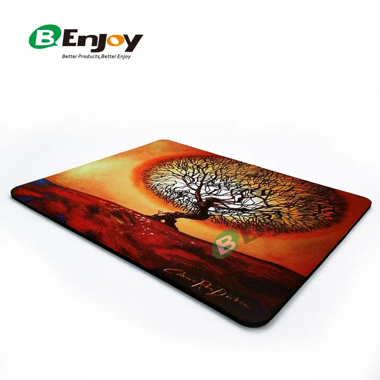 Polyester Fabric Top Mousepad with Antislip Rubber Back