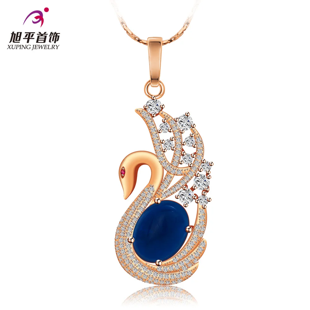 XL4064 xuping semi-precious stone jewelry fashion ruby gemstone pendant necklace jewelries