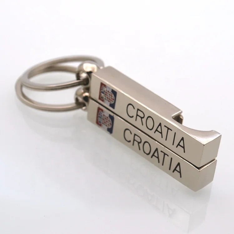 Croatia  Flag and National Emblem Souvenirs gift Customized Beer Bottle Opener Keychain