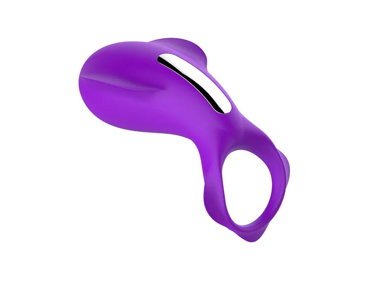 Silicone  Male Sex Toy for Man and Couple Play Vibrating Cock Ring with Rabbit Design Rechargeable Penis Ring Vibrator