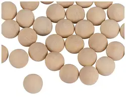 Wood Ball Unfinished Wooden Beads Mini Round Craft Balls for DIY Projects Kids Arts and Craft Supplies
