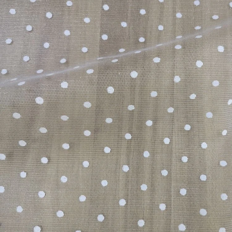 
Small Polka Dots Design Offset Printing Tulle Fabric For Wedding Dress/Mosquito Nets/Bedding/Casual Clothes 