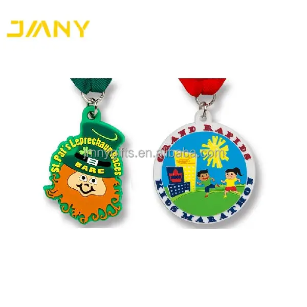 Customized Kids Gift Cheap Plastic Award Rubber Soft PVC Medals