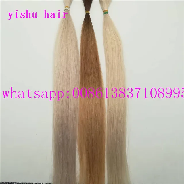 Raw colorful indian hair bulk, crotchet dreadlocks hair weave in bulk, wholesale bulk hair extensions