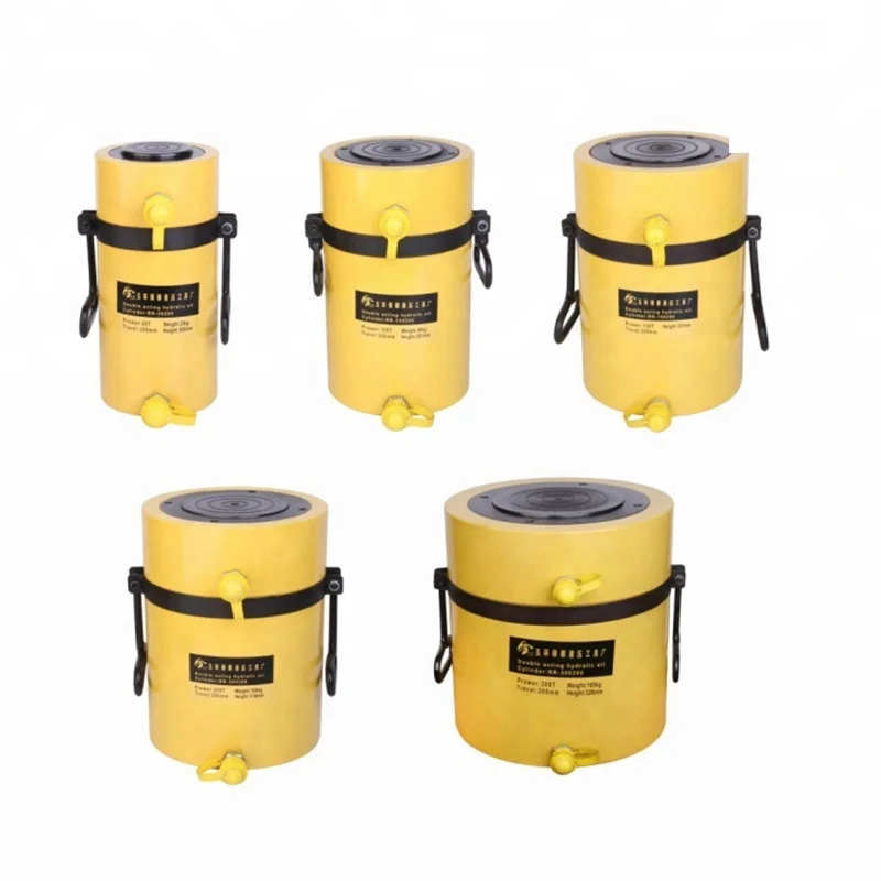 Small Double Acting Hydraulic Piston Cylinder Price,50 100 Ton Telescopic 3-Stage Hydraulic Cylinder