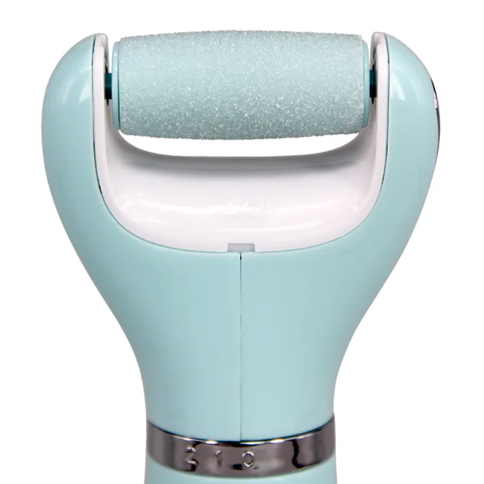 LED Therapy Electronic Manicure Pedicure Kit Rechargeable Foot File With 3 Detachable Roller Heads Callus Removing