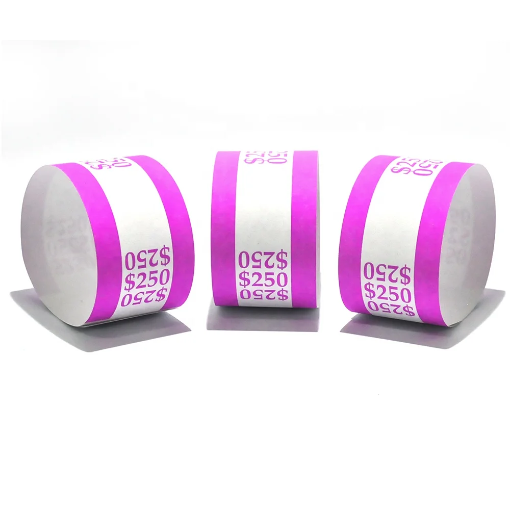customized paper Currency Straps Cash straps for bank