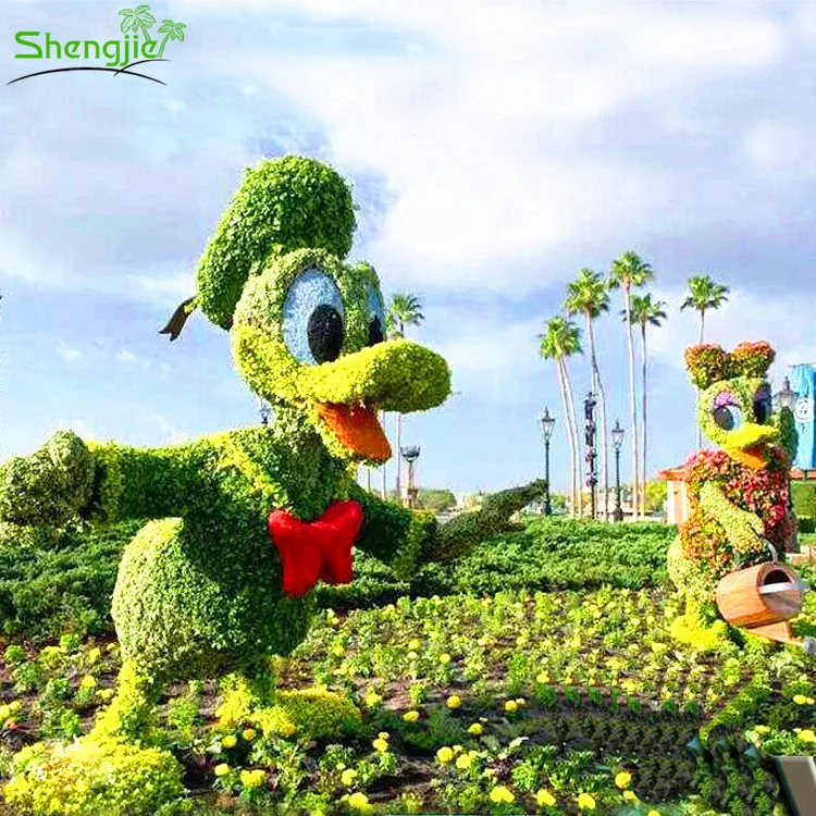 Big project park decorative artificial grass peacock topiary animal