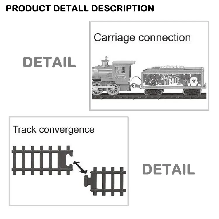 Classical Electric Toys Christmas Train Track Car Set With Sounds And Light