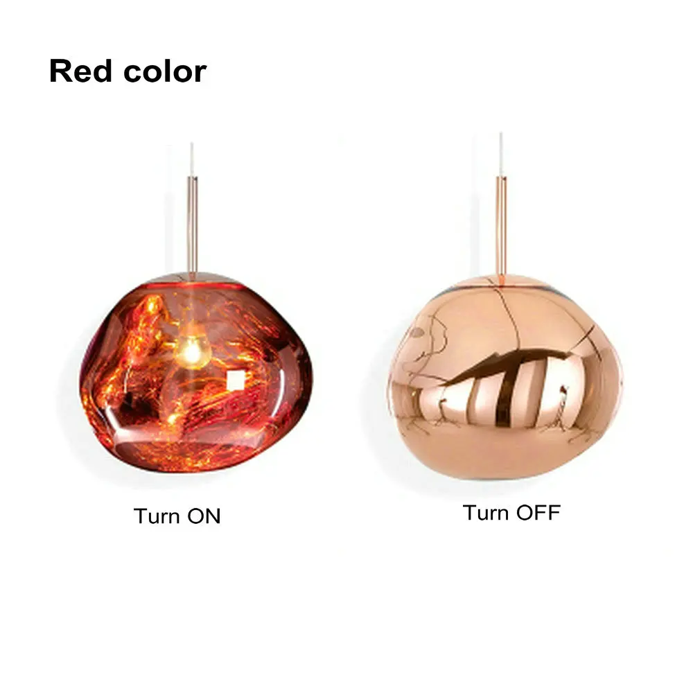 
Nordic Design Modern Glass Decorative Red Silver Yellow Chandelier Hanging Pendant Lamps for Home Decor Pendant Light Dining L 
