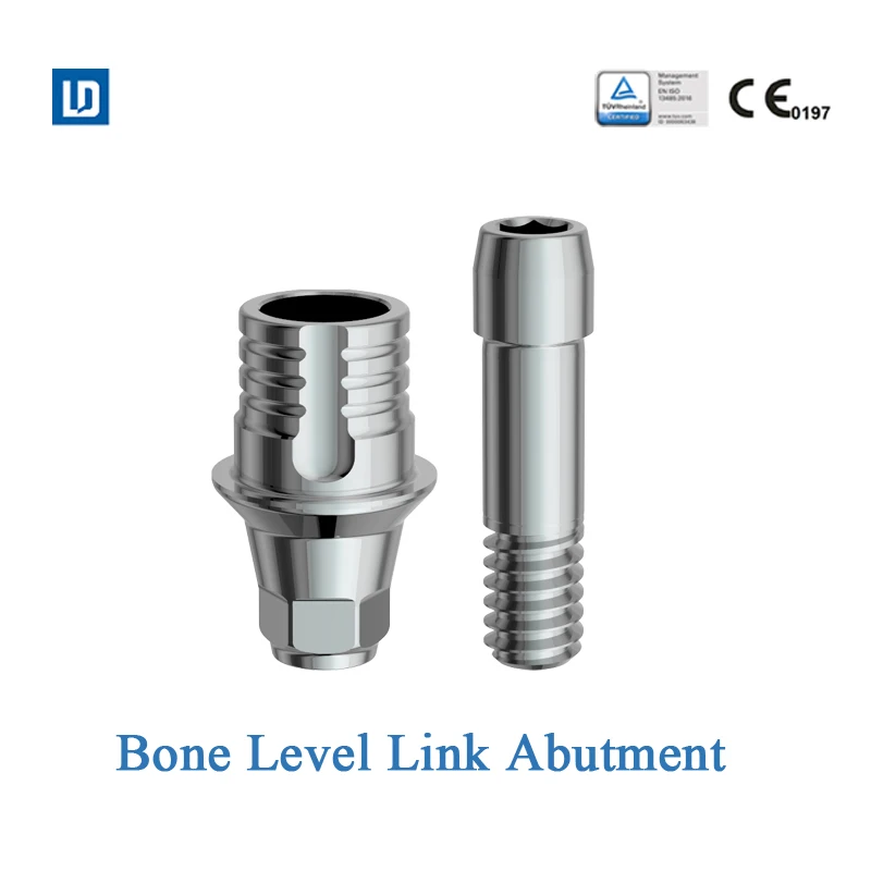 Dental abutment Bone Level Link Abutment compatible with OSSTEM Dio Dentium