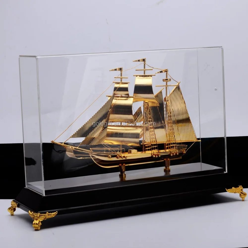 Real Gold Plated With Copper High End Ship Boats
