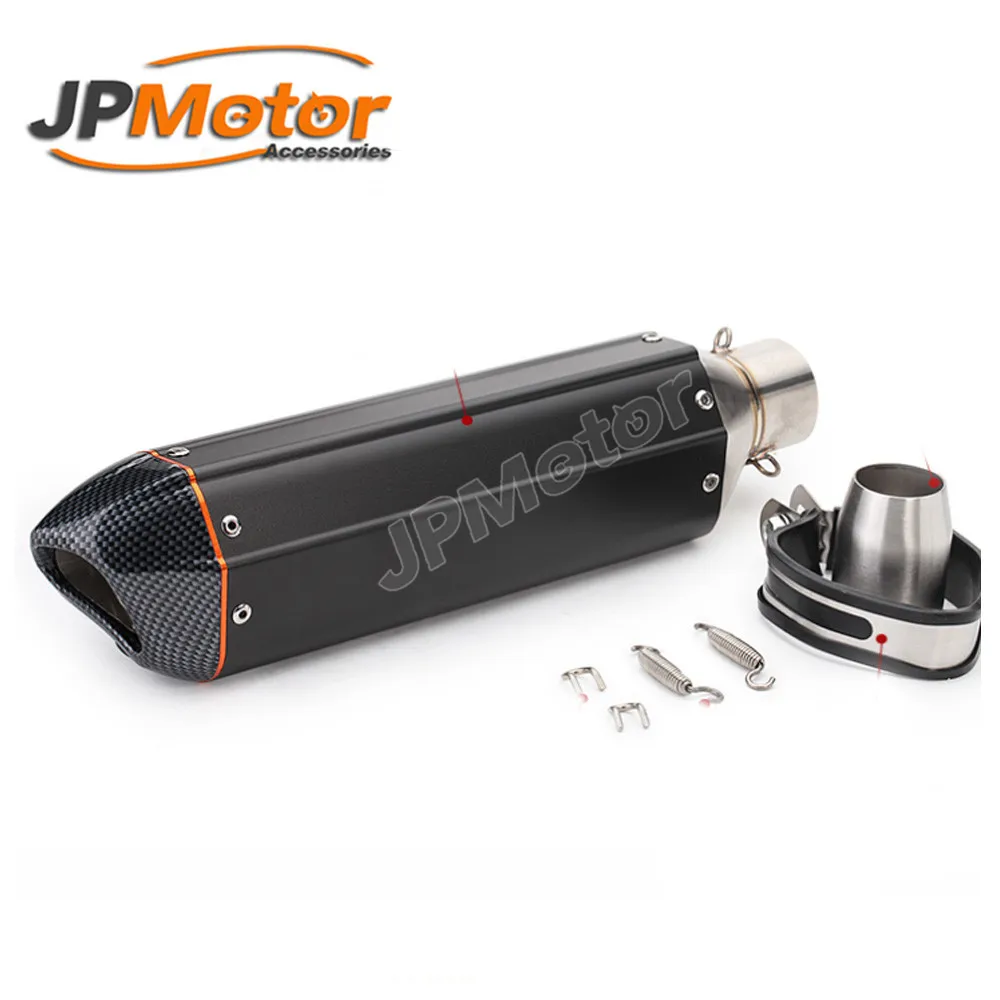 JPMotor ak углеродное волокно Цветной алюминиевый сплав выхлопной глушитель мотоцикла