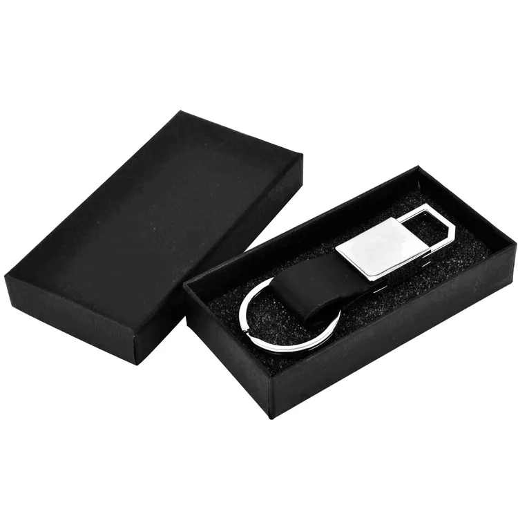 Модный двухсторонний умный металлический автомобильный брелок с подарочной коробкой