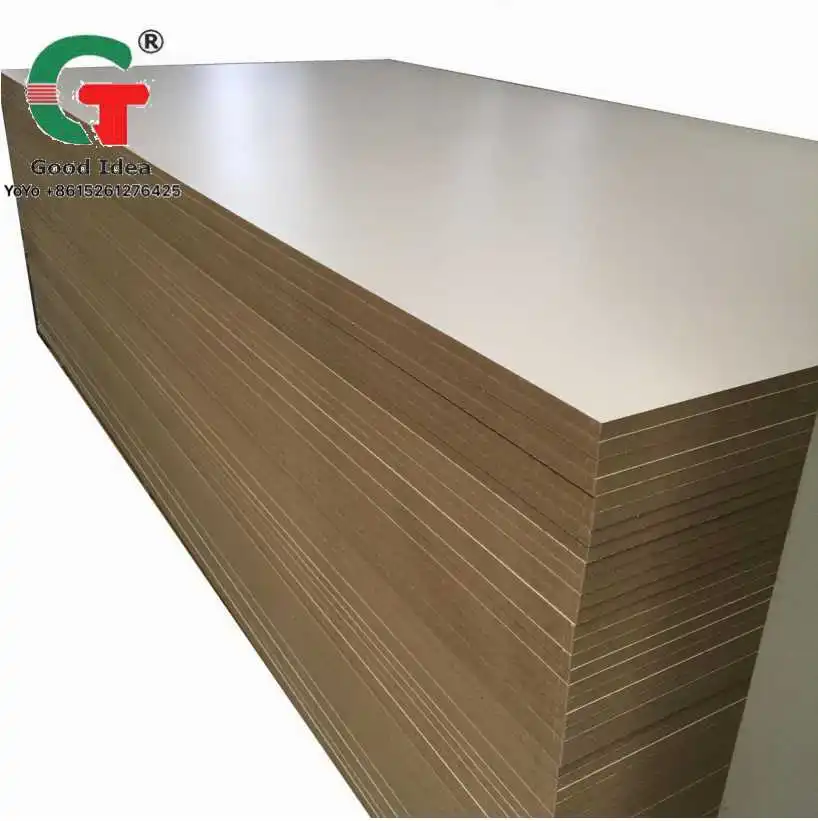 
4x8*17mm warm white color melamine mdf board for furniture decoration 