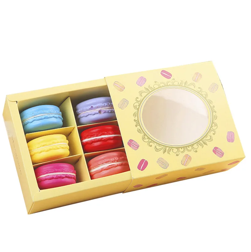 SENCAI Custom Printing Eco Macaroon Packaging Box with Window
