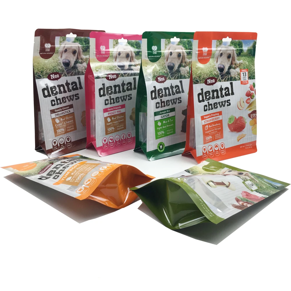 Custom Design Printed Fishing Lure Sachet 2.5kg 5kg Plastic Pet Feed Package Vegan Food Bottom Zipper Pouch LDPE