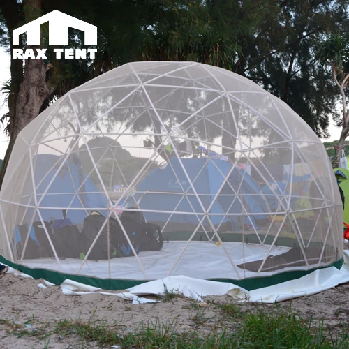RAX TENT 3.6M small plastic igloo dome house for family resort and glamping with PVC bars and Cover