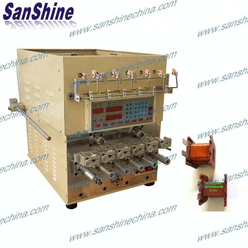 Six spindles automatic fine wire 60Hz lamination transformator skein winding machine