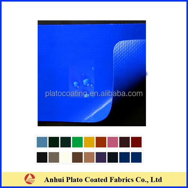 Real knife coated woven 18oz pvc polyester tarpaulin fabric at a very competitive price