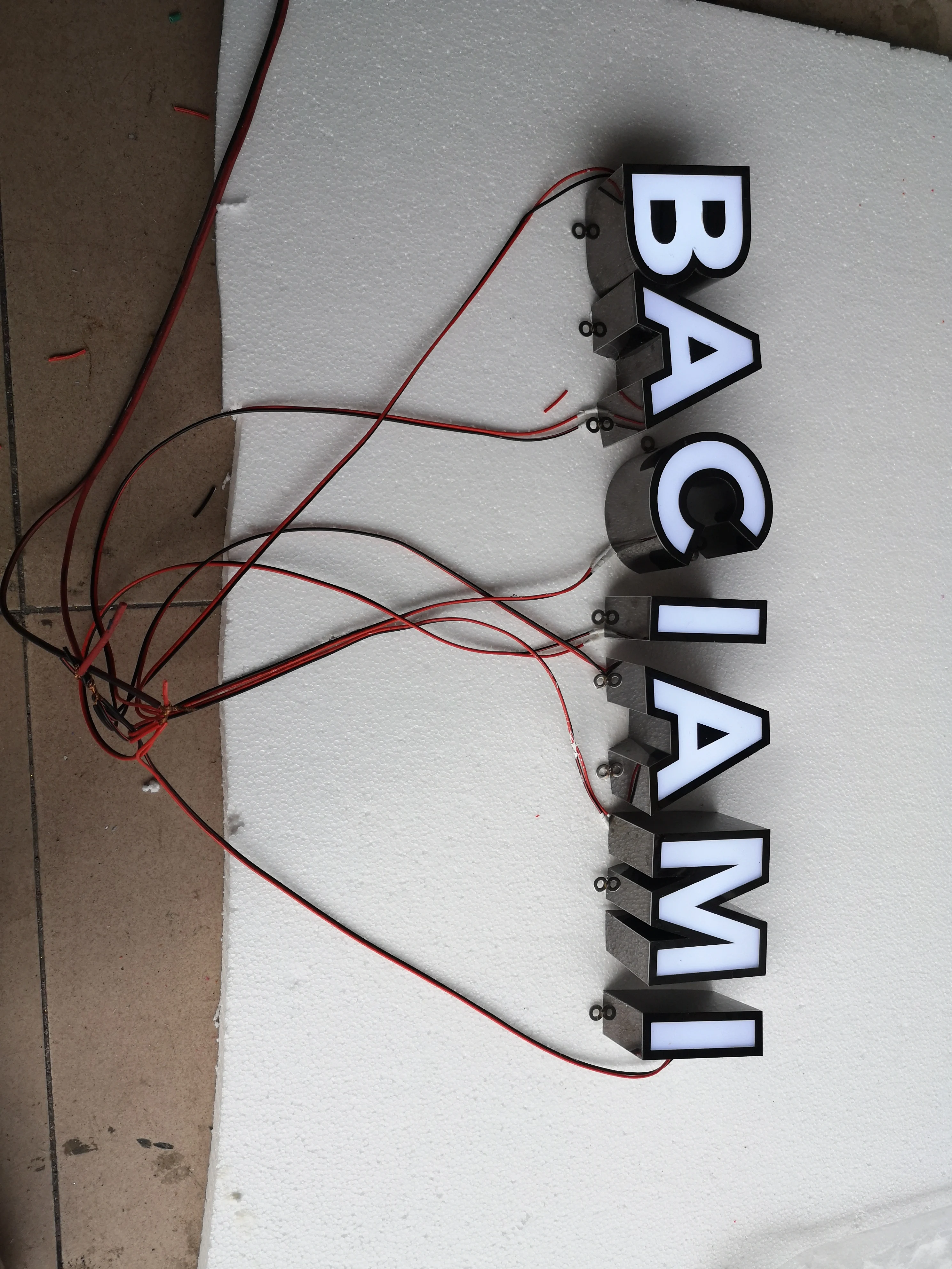 
LED channel backlit lighted metal letter signs acrylic signage box 