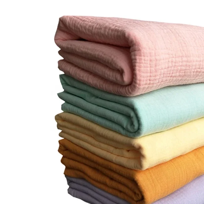 wholesale cotton muslin solid gauze fabric